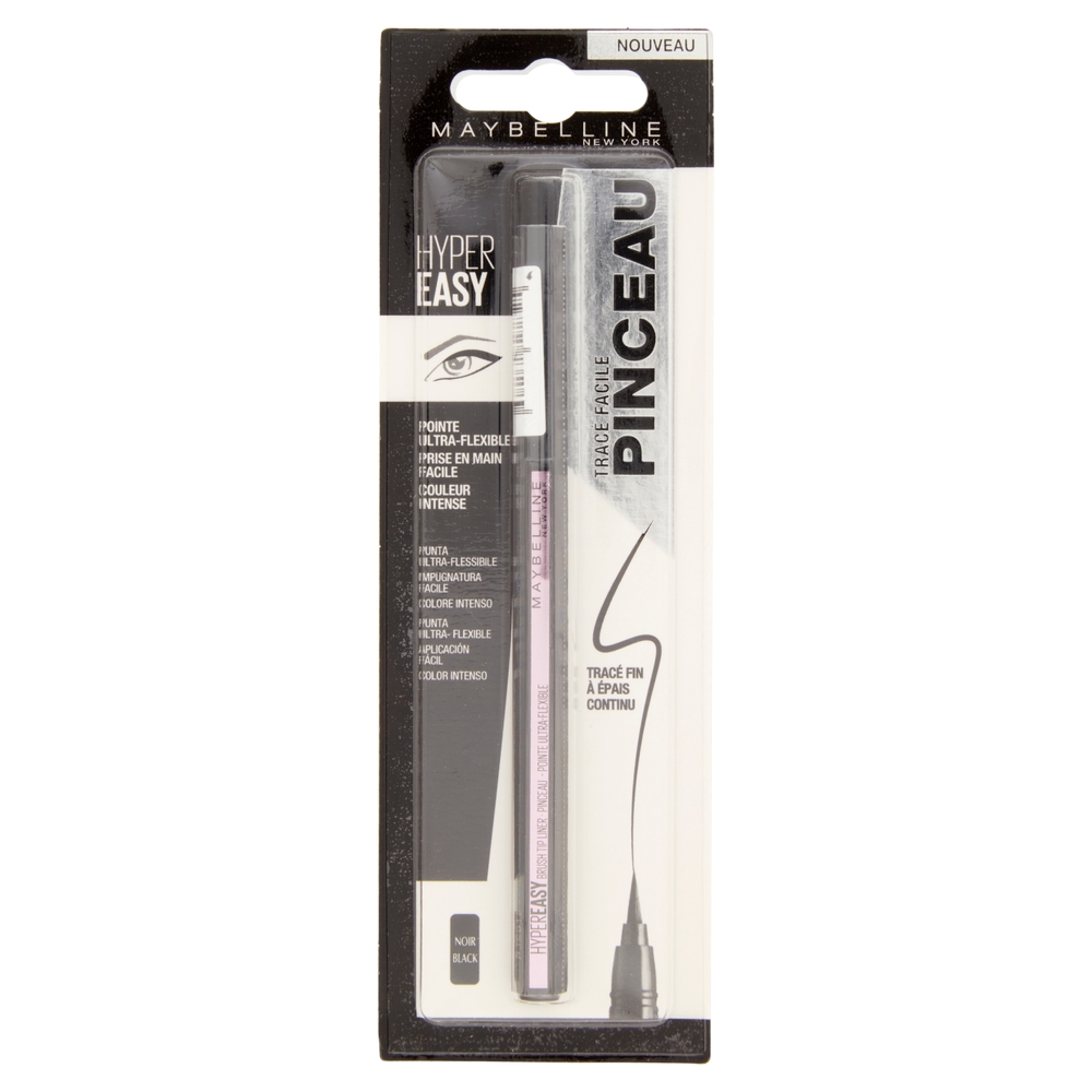 Maybelline New York Eyeliner in penna Hyper Easy, Tratto Continuo, Facile da Applicare, Nero